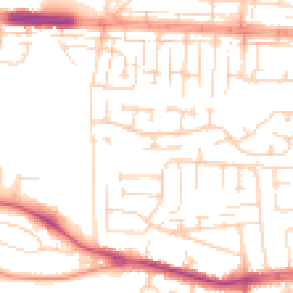 Daytime road noise heatmap for HU5 5YP