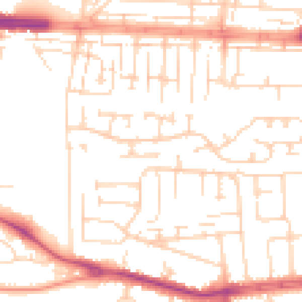 Daytime road noise heatmap for HU5 5YR