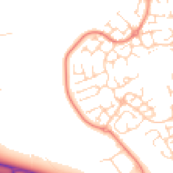Daytime road noise heatmap for HU7 3FY