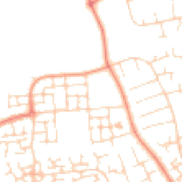 Daytime road noise heatmap for HU7 3NJ