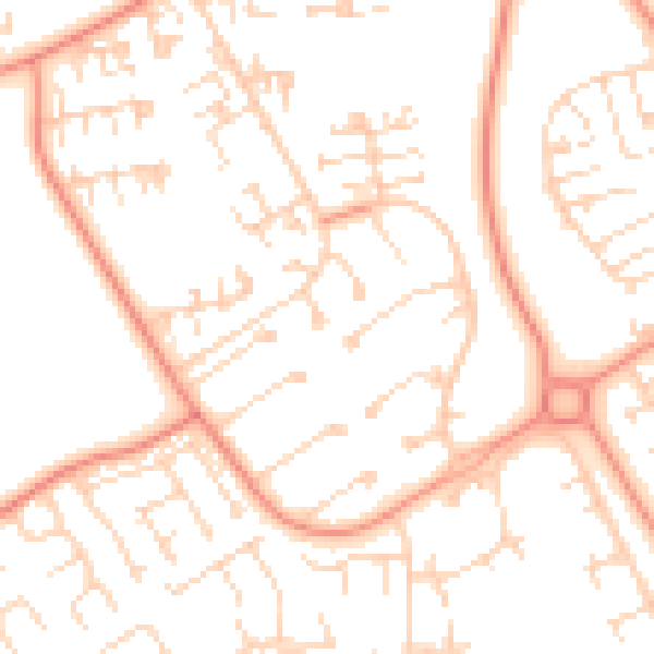 Daytime road noise heatmap for HU7 4DL
