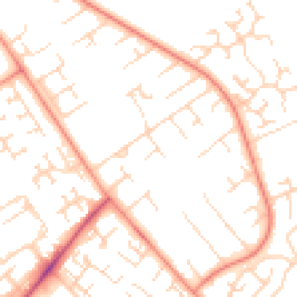 Daytime road noise heatmap for HU7 4NP