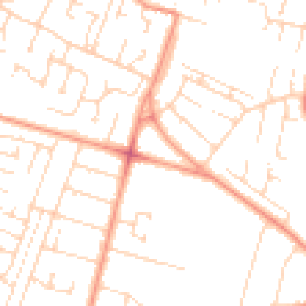Daytime road noise heatmap for HU8 0JS