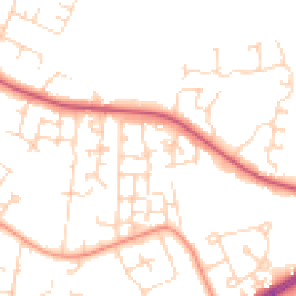 Daytime road noise heatmap for HU8 0RU