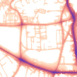 Daytime road noise heatmap for HX3 0DY