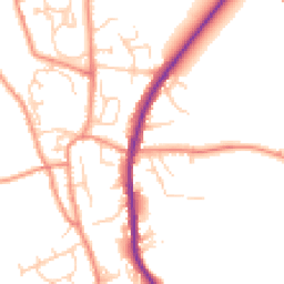 Daytime road noise heatmap for HX3 7HW