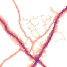 Daytime road noise heatmap for HX3 7LY
