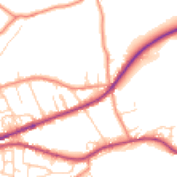 Daytime road noise heatmap for HX3 8SR
