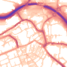 Daytime road noise heatmap for HX5 0DB