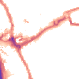 Night-time road noise heatmap for IG1 1DT
