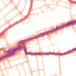Daytime road noise heatmap for IG1 1QN