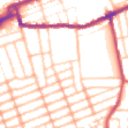 Daytime road noise heatmap for IG1 1SU