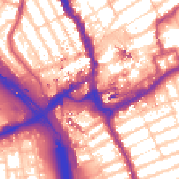 Daytime road noise heatmap for IG1 2AG