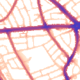 Daytime road noise heatmap for IG1 3RZ