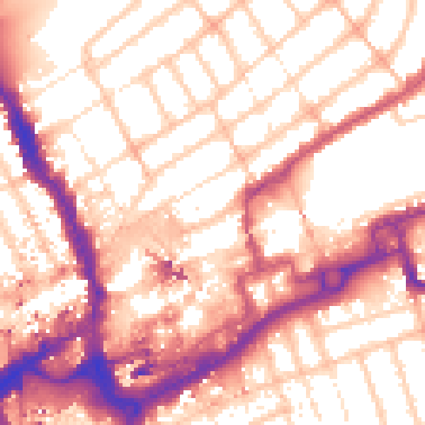 Daytime road noise heatmap for IG1 4BQ