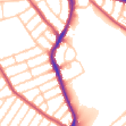 Daytime road noise heatmap for IG1 4UU
