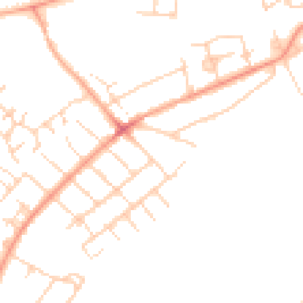 Daytime road noise heatmap for IG10 3BS