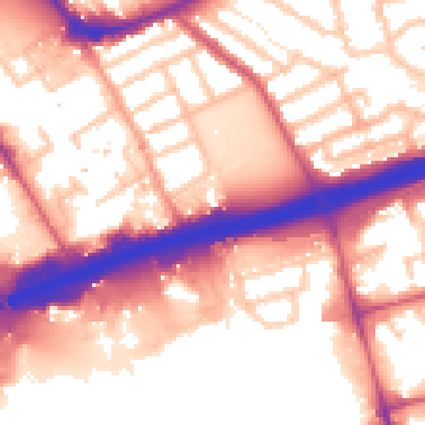Daytime road noise heatmap for IG11 0BB