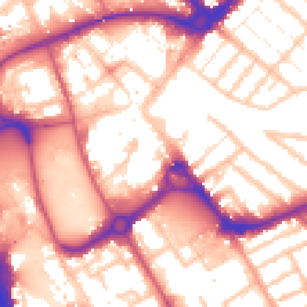 Daytime road noise heatmap for IG11 7GS