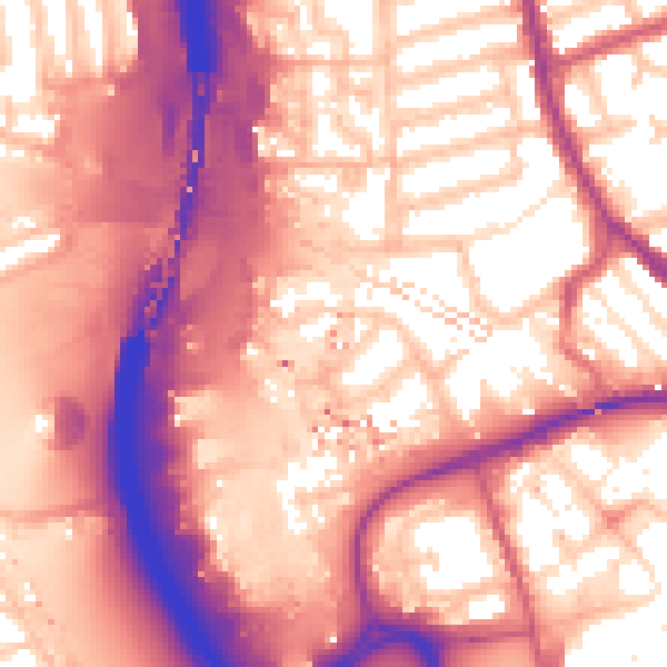 Daytime road noise heatmap for IG11 8JX