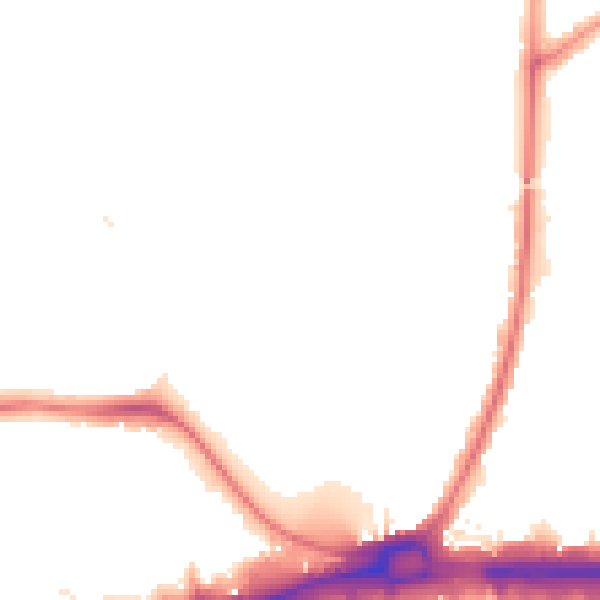 Night-time road noise heatmap for IG11 9NJ