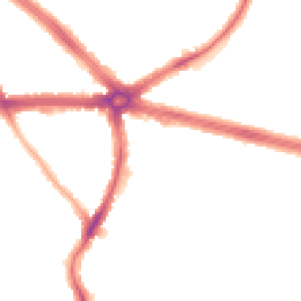 Night-time road noise heatmap for IG2 6DA