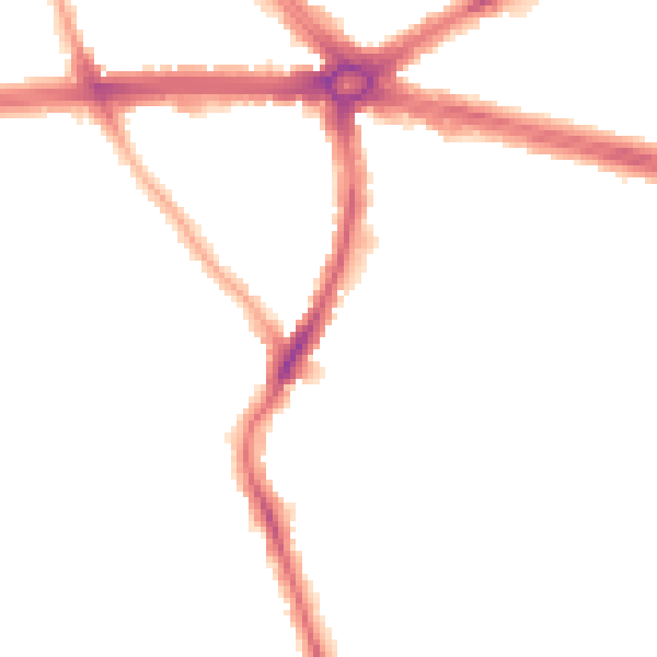 Night-time road noise heatmap for IG2 6EP