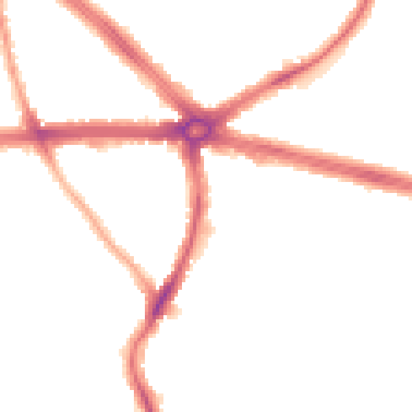 Night-time road noise heatmap for IG2 6JB