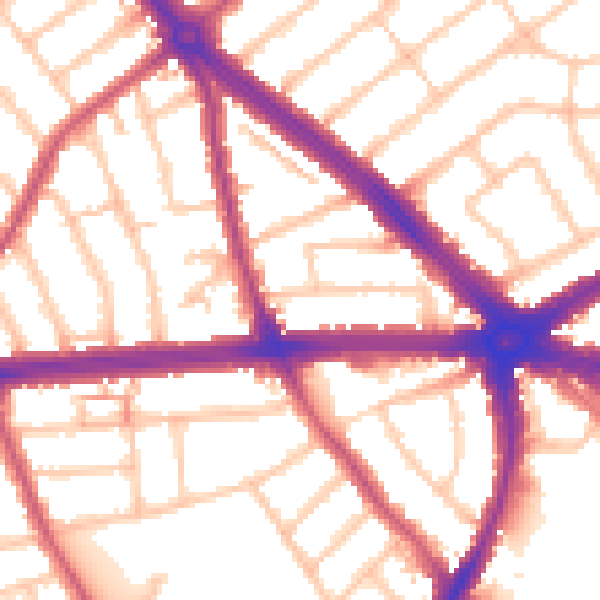 Daytime road noise heatmap for IG2 6UL