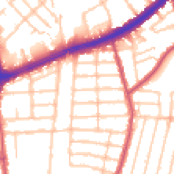 Daytime road noise heatmap for IG2 7ER