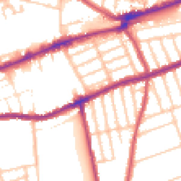 Daytime road noise heatmap for IG3 8AG
