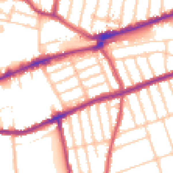 Daytime road noise heatmap for IG3 8AS