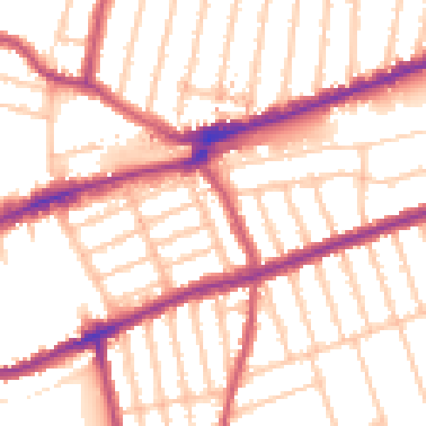 Daytime road noise heatmap for IG3 8AX