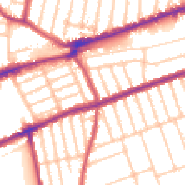 Daytime road noise heatmap for IG3 8DG