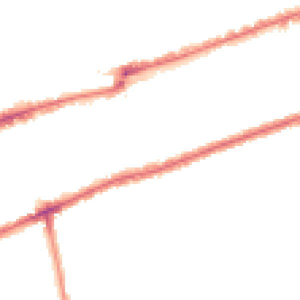 Night-time road noise heatmap for IG3 8DG