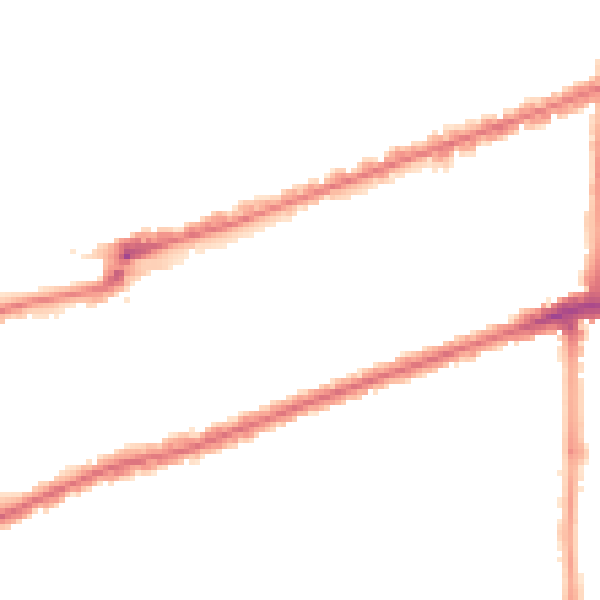 Night-time road noise heatmap for IG3 8DP