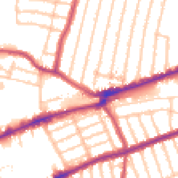 Daytime road noise heatmap for IG3 8LB