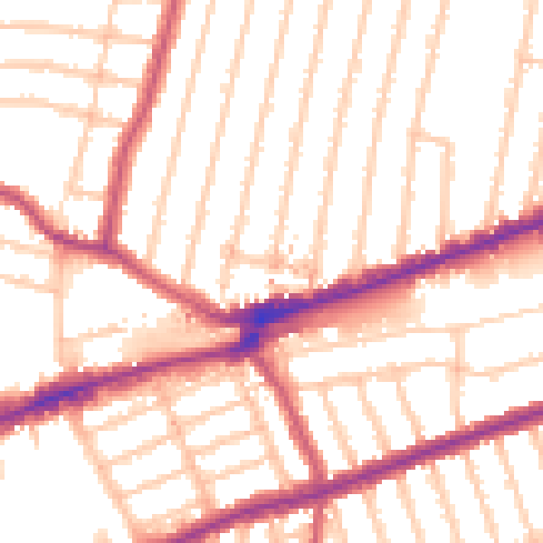 Daytime road noise heatmap for IG3 8LU