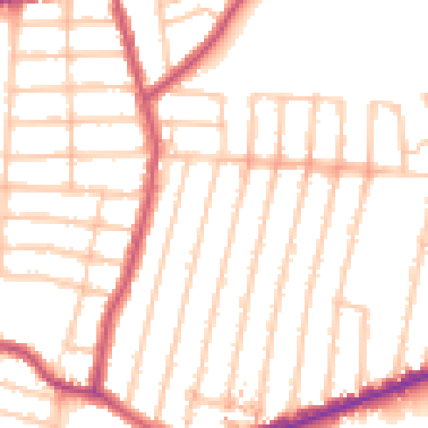 Daytime road noise heatmap for IG3 8LW