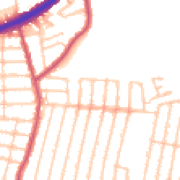 Daytime road noise heatmap for IG3 8PD