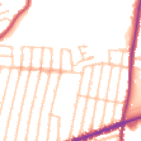 Daytime road noise heatmap for IG3 8QA