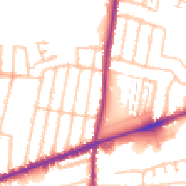 Daytime road noise heatmap for IG3 8XA