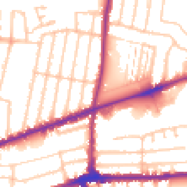 Daytime road noise heatmap for IG3 8XD