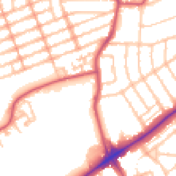 Daytime road noise heatmap for IG3 9AP