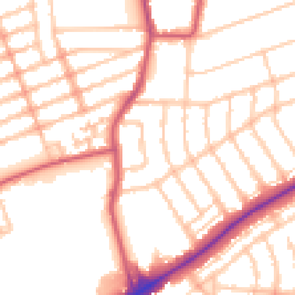 Daytime road noise heatmap for IG3 9AT