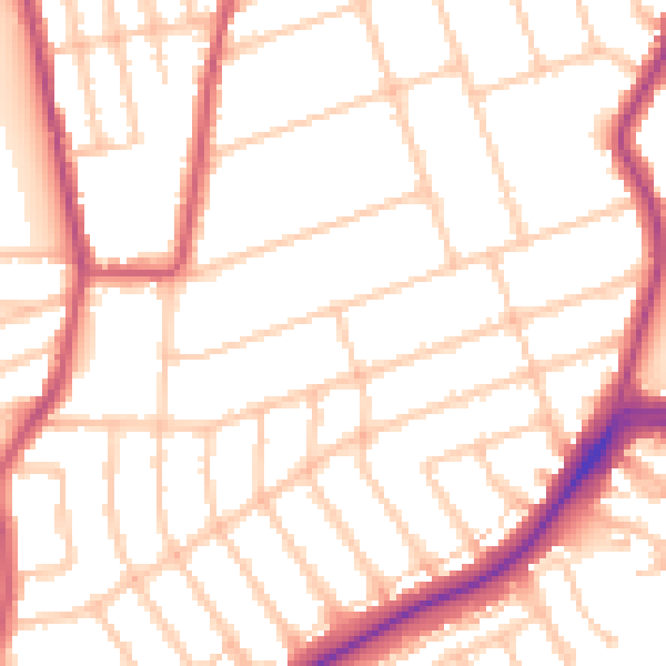 Daytime road noise heatmap for IG3 9DH
