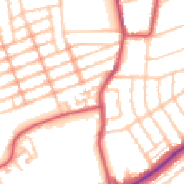 Daytime road noise heatmap for IG3 9FG