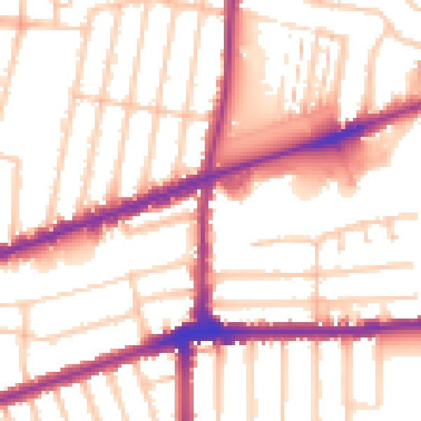 Daytime road noise heatmap for IG3 9FH