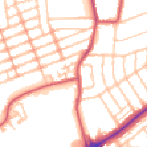 Daytime road noise heatmap for IG3 9FP