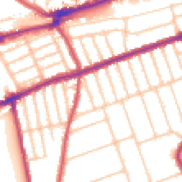 Daytime road noise heatmap for IG3 9LB